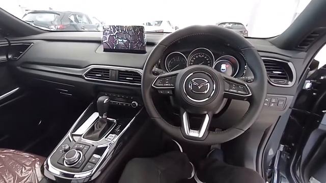 Mazda CX-9 2.5T 6AT AWD grey (Black Edition) walkaround exterior and interior (Brunei) смотреть онлайн