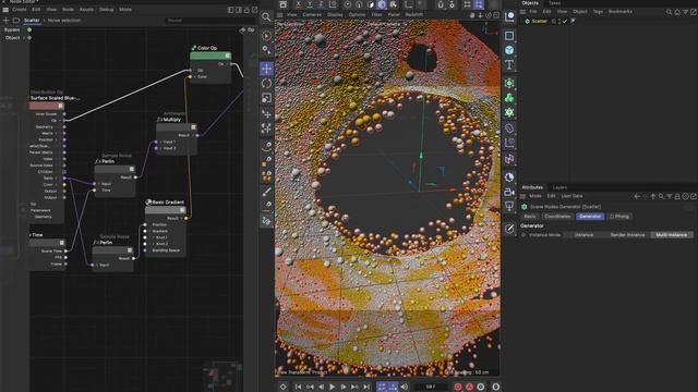C4D Scene Nodes / Particles Distribution effect смотреть онлайн