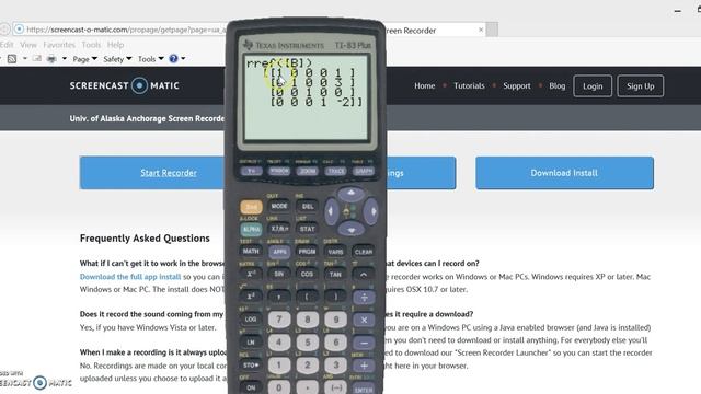 6.1 - Solving a Matrix on the Calculator [Math 151] смотреть онлайн