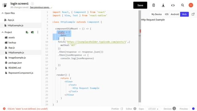 how to use http request using fetch in react native | react native tutorial for beginners in hindi смотреть онлайн