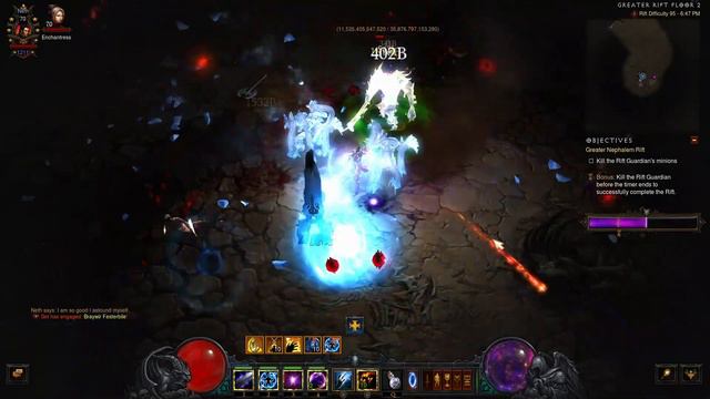 Diablo III: Typhon Hydra Wizard Build PTR 2.7.4 GR95 Run. смотреть онлайн