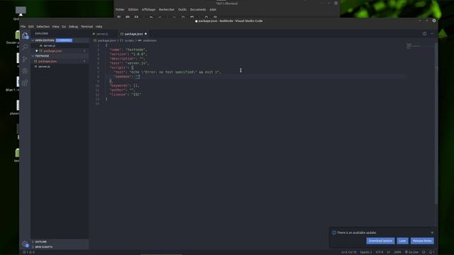 Tuto Linux Créer un projet NodeJs avec Nodemon Débutant смотреть онлайн