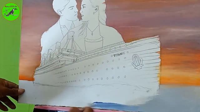 How to Draw the Titanic - Titanic ship Color drawing смотреть онлайн