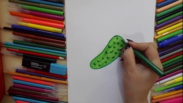 Рисуем огурчик смотреть онлайн
