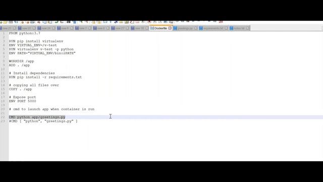 Create and run Docker image in Windows 10 for python code (FLASK webservice) смотреть онлайн