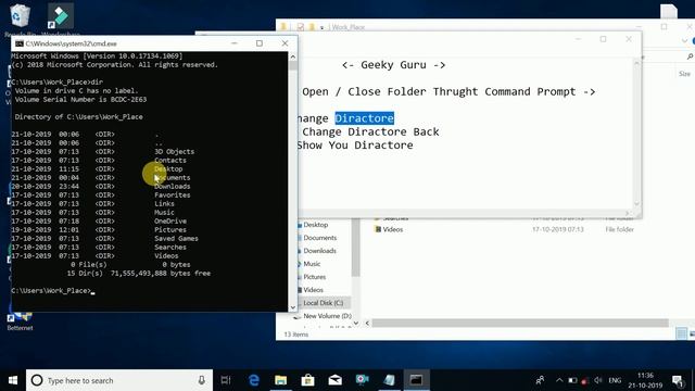 How To Open & Close Files/Folder In Command Prompt & ms-dos ? Geeky Guru смотреть онлайн