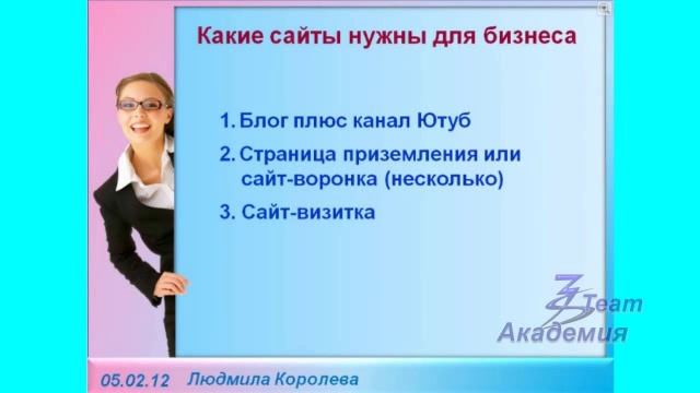 Виды сайтов. Людмила Королева смотреть онлайн