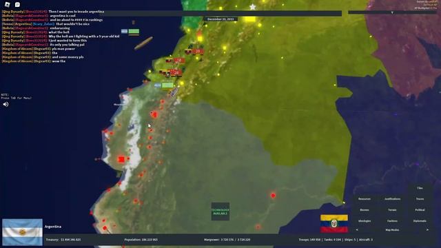 Argentina Dominates Bolivian Super Power! Roblox Rise of Nations! смотреть онлайн