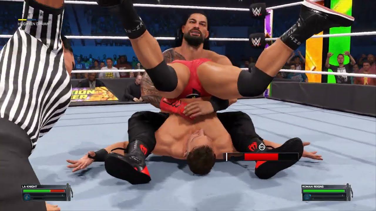 WWE2K23 LA Knight vs Roman Reigns (c) смотреть онлайн