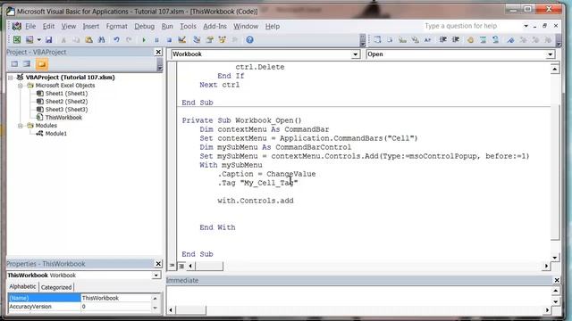 Excel 2010 VBA Tutorial 107 - Add a submenu to the right click menu смотреть онлайн