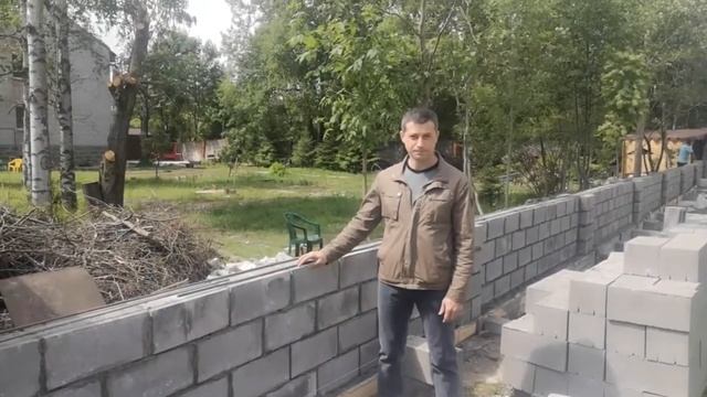 Обзор забора из Пескоцементных блоков (Шлакоблоков) смотреть онлайн