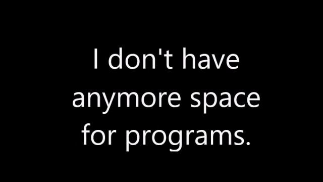 You cannot escape low disk space. смотреть онлайн