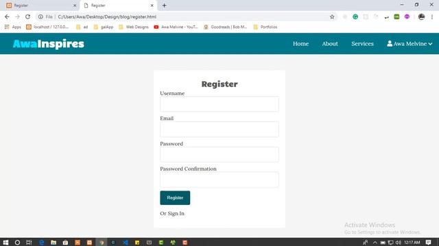 Designing register and login forms | Designing a Blog website HTML and CSS смотреть онлайн