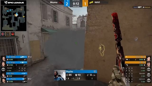 NaVi vs Akuma - EPIC League CIS 2021 - ЛУЧШИЕ МОМЕНТЫ | CSGO смотреть онлайн