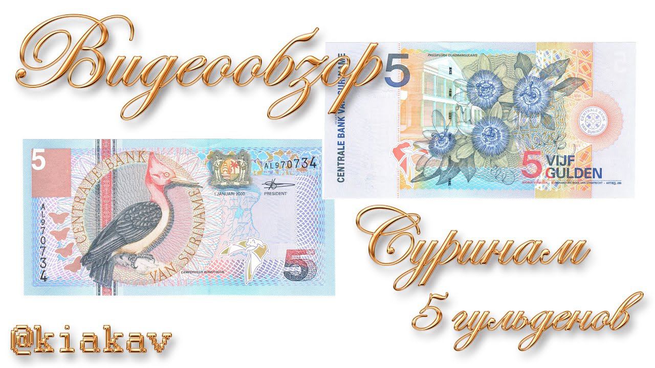 Видеообзор Суринам 5 гульденов смотреть онлайн