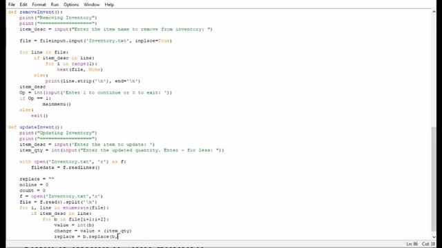 simple inventory management system program in Python смотреть онлайн