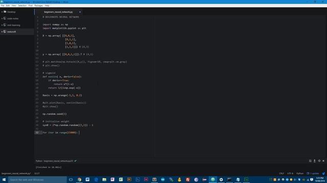 Beginners Neural Network in Python смотреть онлайн