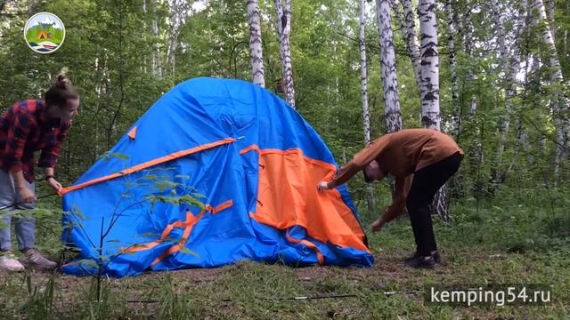 Как установить палатку LY - 8605 (1605) (4 места + тамбур) - инструкция по сборке смотреть онлайн