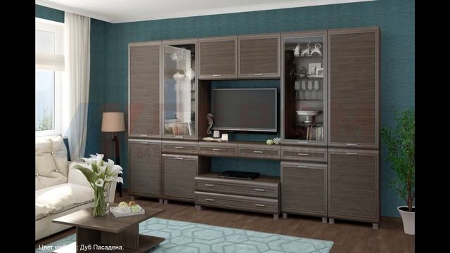 Презентация гостиной "Мелисса - композиция 12" от мебельной фабрики "Лером" смотреть онлайн