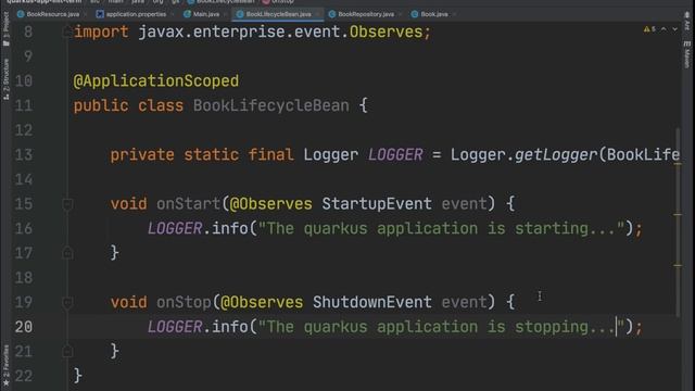 Understanding application initialization and termination in Quarkus | Quarkus Tutorial | Java смотреть онлайн