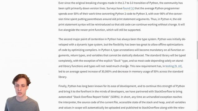 [April Fools 2021] Python 4.0! New old print, mandatory static typing, StackOverflow integration смотреть онлайн