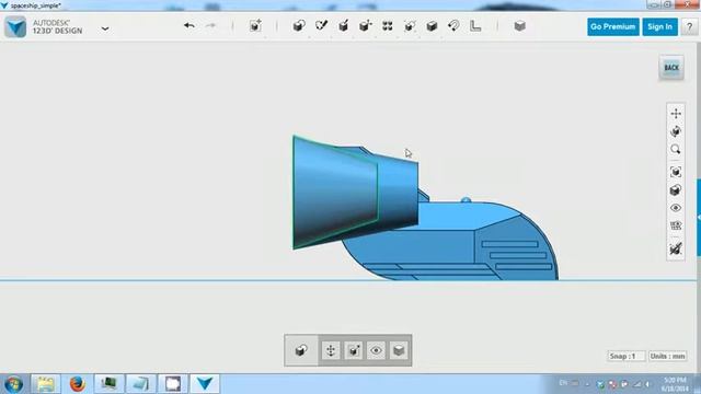 Autodesk 123D - Simple Spaceship - Part 2 смотреть онлайн
