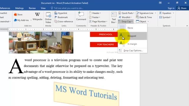 Inserting Word Art Drop Cap and Date in MS Word | MS Word Beginners Guide Ep 17 Urdu Hindi смотреть онлайн