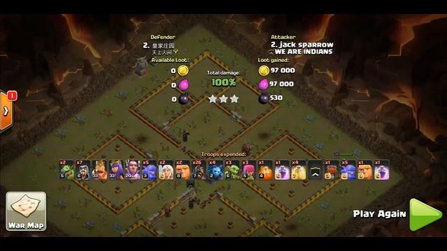 3 Star Th11 4 Square War Base Like A Boss - Clash Of Clans - COC