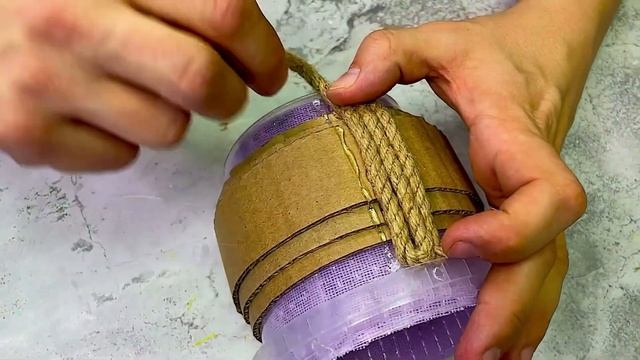 ИДЕИ ИЗ ДЖУТА?КРАСИВОЕ КАШПО ИЗ ДЖУТА СВОИМИ РУКАМИ?DIY Creative ideas?jute ideas смотреть онлайн
