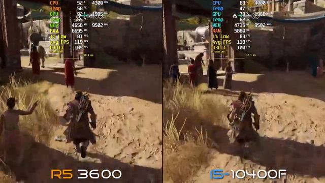 Ryzen 5 3600 Vs  I5 10400F   RTX 3080   Test In 9 Games, 1080p