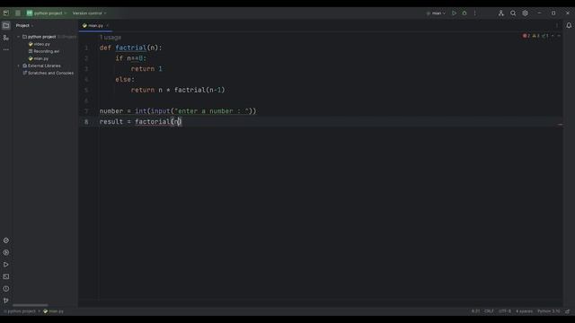 Python Recursion Tutorial: Calculating Factorials using Recursive Functions-Day #09 смотреть онлайн