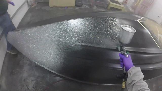 Spraying Metal Flake Gelcoat Hydrostream Restoration смотреть онлайн