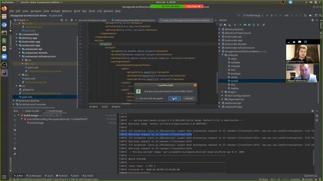 Hexagonal Architecture - Writing real domain example in Java & Spring #9- Microservices смотреть онлайн