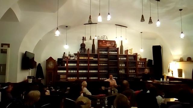 Виталий Драчёв - Вечерняя застольная (фрагмент) в винном баре ALTA, Praha. смотреть онлайн