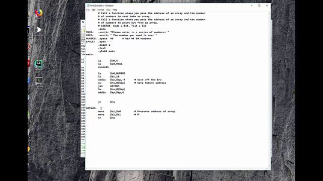 MPS Assembly Accesssing Arrays and Function Calls смотреть онлайн