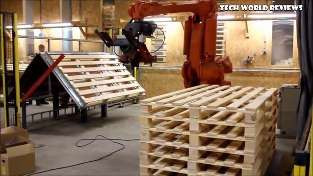 Amazing Process Making Pallets by Robots and People смотреть онлайн
