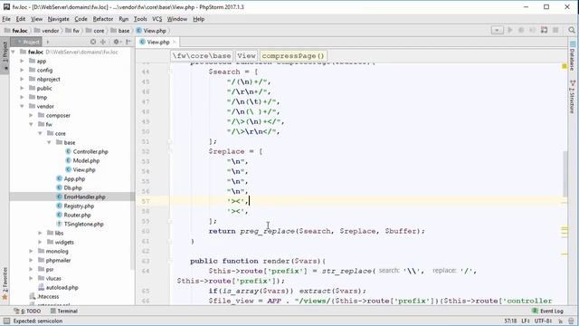 Создание собственного фреймворка на php. Сжатие данных. Урок 23 смотреть онлайн