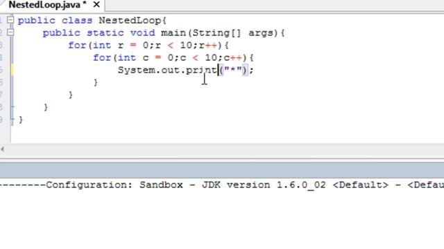 Nested for loop - Java смотреть онлайн
