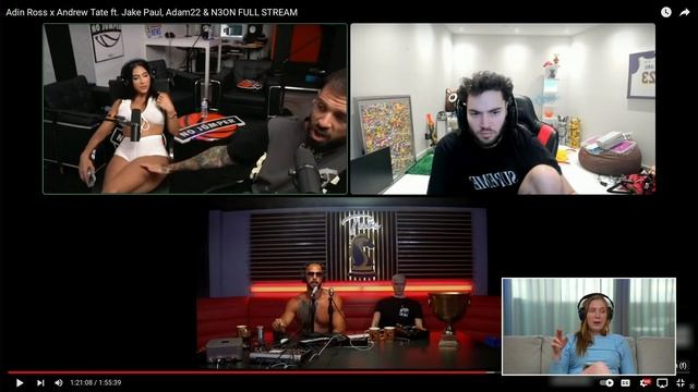 ANDREW TATE CALLS OUT ADAM 22 AND LENA THE PLUG ON @AdinRoss ! HARAM! | PEARL REACTS смотреть онлайн