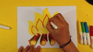 Как нарисовать ОГОНЬ / Урок рисования для детей от 3 лет