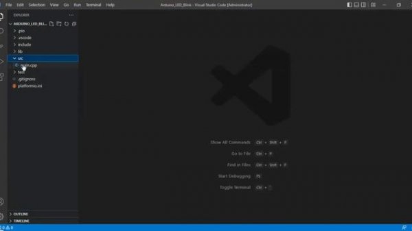 VS Code PlatformIO IDE Arduino LED blink Tutorial