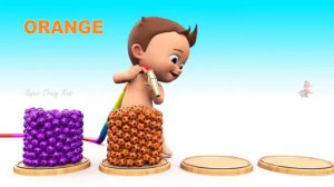Soccer Balls Mini Golf Game Play by Little Baby Wooden Hammer to Learn Colors for Children   3D Kid