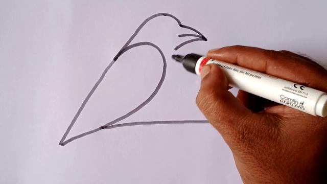 How to draw a crow from number 2//Easy drawing step by step/crow number drawing. смотреть онлайн