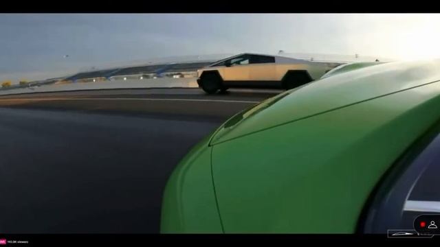 Илон Маск показал Cybertruck который обгоняет Porsche 911. #elonmusk #tesla #future