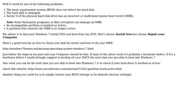 Missing Operating System (3 Solutions!!)