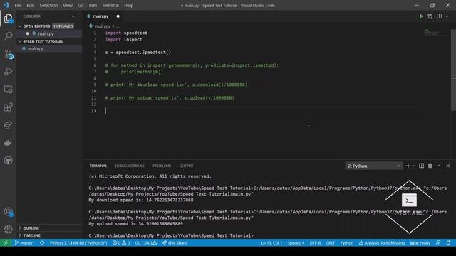 How to Test Internet Speed using Python смотреть онлайн
