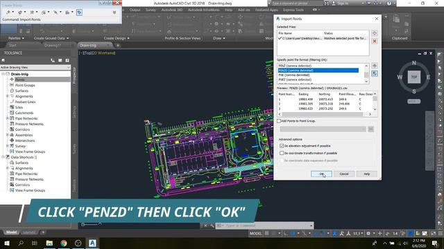 IMPORTING SURVEY DATA TO CIVIL 3D 2018 (ASBUILT DATA) смотреть онлайн