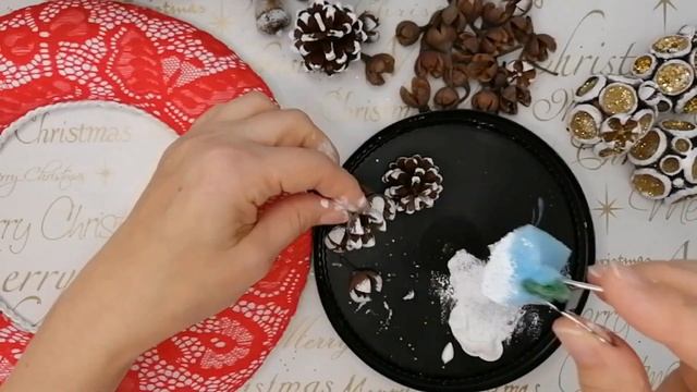 DIY Christmas decor candle & door. / Рождественский декор для свечи или двери своими руками. смотреть онлайн