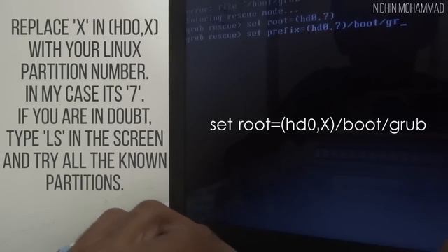 Booting from GRUB Rescue Mode(Repairing corrupted GRUB)! смотреть онлайн