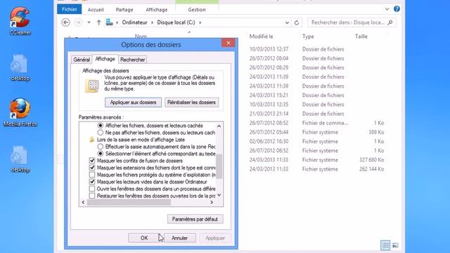Windows 8 - Afficher les fichiers cachés et les fichiers protégés du système смотреть онлайн